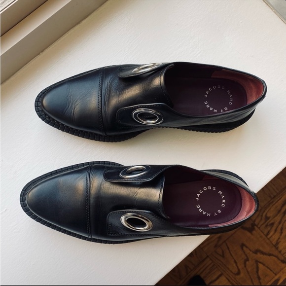 MARC JACOBS • Leather Platform Flats - Picture 11 of 13